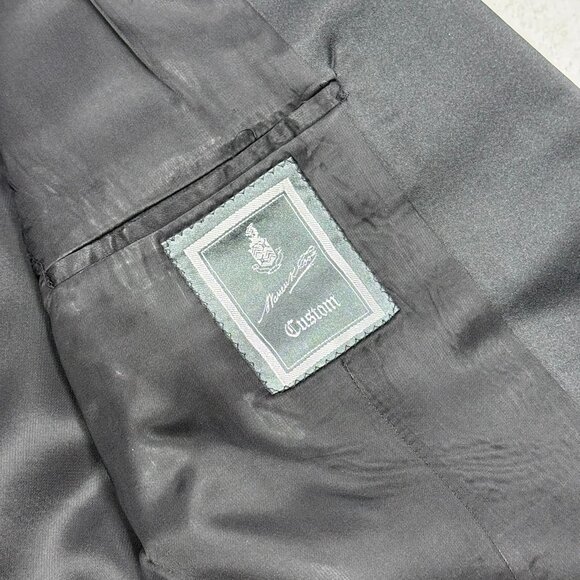 Coppley Warren K Cook Tuxedo 2pc Silk Peak Lapel Wool Mohair Black 46R 38x32 - Picture 7 of 12